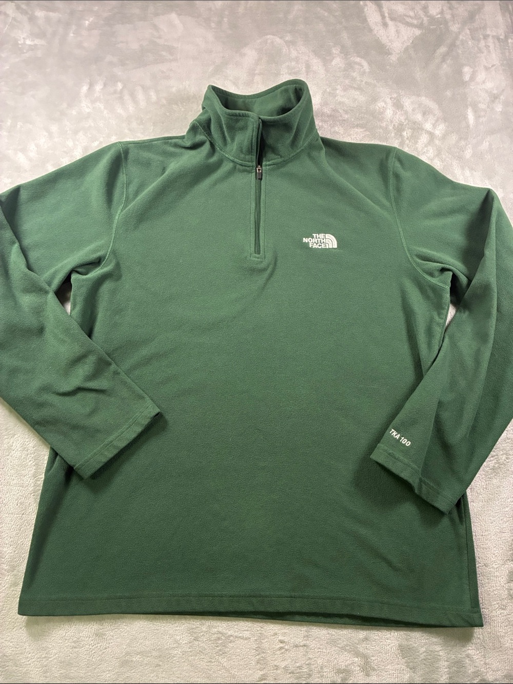 The North Face TKA 100‎ Men’s Medium Green 1/4 Zip Fleece Pullover